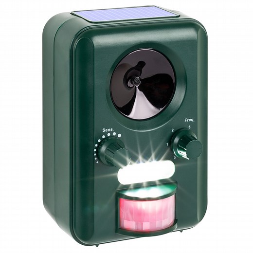 VOSS.sonic 2000 Ultraschall Abwehr (Solar   Blitzlicht)  Katzenschreck, Katzenabwehr, Hundeschreck