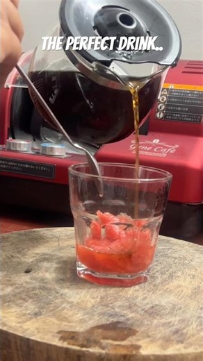 Would this be your perfect drink? COFFEE MIX WATERMELON 🍉 #coffee #珈琲#コーヒー#ハンドドリップ#琲のある暮らし