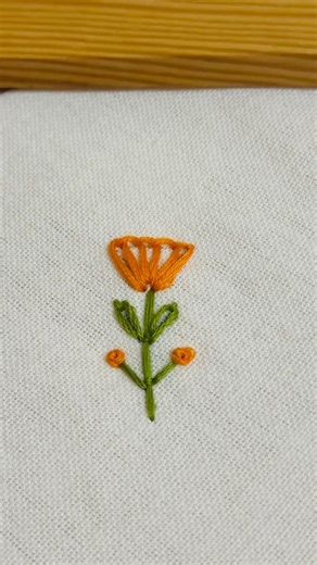 Easy embroidery flower tutorial |@Thebloomingthreads #shortsfeed #short