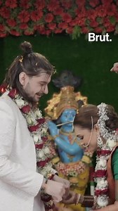 1.1M views · 16K reactions | To everyone’s surprise at their wedding, this European groom bent down to touch his wife’s feet, setting a perfect example of equality, love and respect. Abhi Murali tied the knot with Dejan Bogatinovski at Kerala’s Guruvayur temple on 20 January 2023. ❤️☺️ | Brut India | Facebook