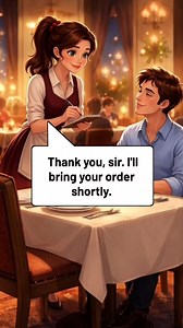 💬 English Dialogue: A Waitress Taking an Order at a Restaurant #englishphrases #englishspeakingdaily #englishlearningjourney #englishconversationpractice #speakenglishfluently | Daily English Dose