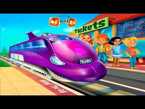 Мультик про поезда. Прогулка по городу паровозиков. Поезд мультики.