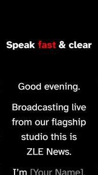 Speak Fast & Clear Broadcasting Challenge | (Teleprompter Practice)
