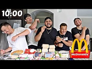 ENTIRE MCDONALD'S MENU IN 10 MIN CHALLENGE!!