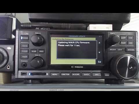 Icom IC-R8600 firmware update including save and restore of settings