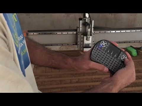 How to control a CNC router wirelessly with a joystick, keyboard, and mouse.