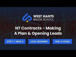 No Trump Contracts and Opening Leads - Beginner Bridge Lesson - Learn To Play Bridge Online