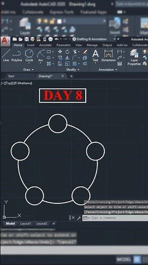 AutoCAD Practice Day 8 Simple 2D Drawing for Beginners @techstudybtech