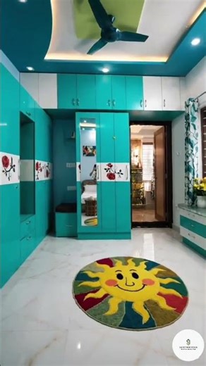 ✨Dream Aqua Blue Wardrobe 2026 #shorts #interior #wardrobe #design #tamil #viral #bedroomdesign