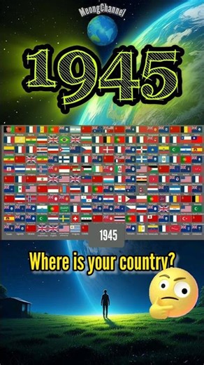 Evolution of world flags 2026 vs 1945 #geography #history #flaghistory