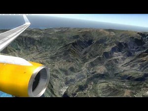 FSX Microsoft Flight Simulator take off Madeira in HD with real sound and rex