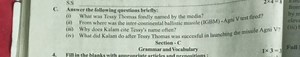 Answer the following questions briefly:What was Tessy Thomas ... | Filo