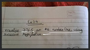 Date :εxε⋅4visualise 3.765 an the nomber line, using successi... | Filo