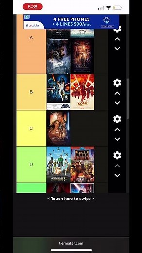 Star Wars tier maker