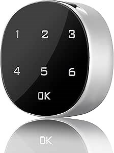 Digital Electronic Coded Lock, Touch Screen Password Lock for Cabinet Mailbox File Sauna Drawer School Lockers Easy to Install