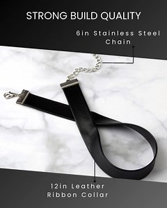 Classic 90s Retro Black Leather Choker Necklace - Etsy