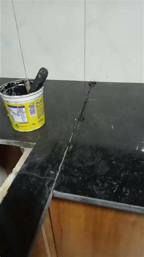 #how to join and seal the kitchen granite joint perfectly#joint sealing#filling#black#granite