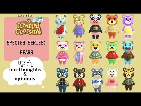 animal crossing new horizons species series: bears