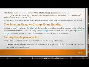Mastering Auto Decrement in Textarea: A Comprehensive Guide for ReactJS