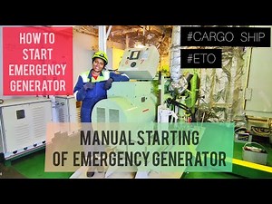 STARTING PROCEDURE OF EMERGENCY GENERATOR|CARGO SHIP|MANUAL STARTING|ETO|