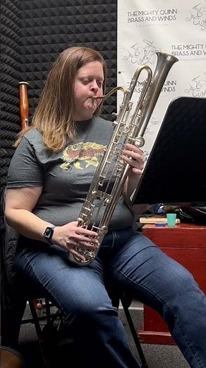 Gautrot Baritone Sarrusophone played by Robyn Watson 🎶 #musicshop #brassandwinds #bandandorchestra