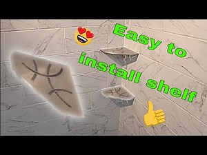 Corner shower shelves, simple easy install, modern. Silicone caulk how to