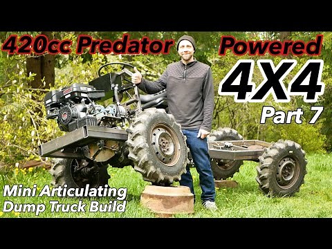 420cc Predator powered articulating 4X4 dump truck build part 7