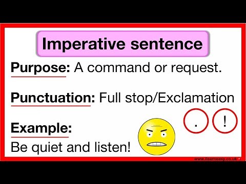 Imperative sentence 🤔 | What is an imperative sentence? | Types of sentences with examples