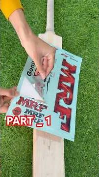 MRF Sticker On Cricket Bat |part-1| How to apply MRF Sticker To bat At Home ? #shorts #stickar #mrf