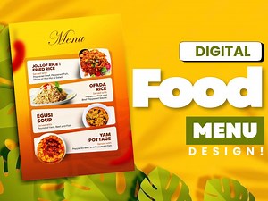 Animated Food Menu Design