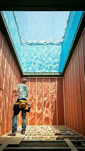 I Built a Hidden Room Under a Lazy River #transformation #home #shortvideo #viral #fypシ