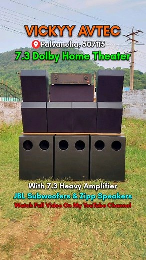 7.3 Dolby Surround Sound Home Theater Setup With 7.3 Dolby Heavy Amplifier, JBL Subwoofers & Zipp Speakers My YouTube Channel:- VICKYYAVTEC ☎️📩 For Price & Details Whatsapp Only 9618170418 ( Available Time 🕙10AM - 8PM🕗 ) #hometheater #amplifier #surroundsound #dolby #subwoofer #audioequipment #jbl #palvancha #reels #reeitfeelit #explore #algorithm #trendingnow #viralreels #fyp #kothagudem #yellandu #hyderabad #khammam #bhadrachalam #manuguru #sathupally #telangana #andhrapradesh #india | Vick