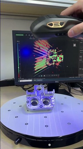 Xscanner 3D Handheld Laser Scanner, effortlessly scanning aluminum part.#xhorse3d #3dscanning