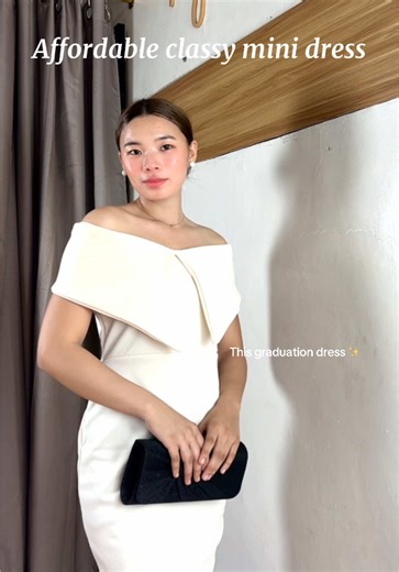 Affordable classy mini dress ✨🤍 #myjcollection #classy #graduation #elegant