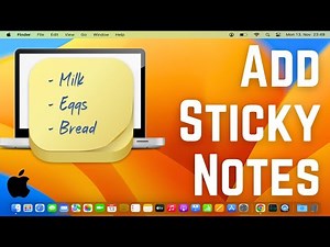 How to Add Sticky Notes on Mac / macOS