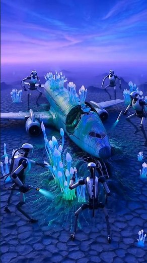 From Crystalline Plane to Majestic Palace #AlienInvasion #cgi