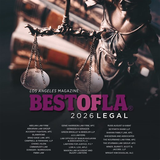 Los Angeles Magazine's Best of L.A. Legal 2026