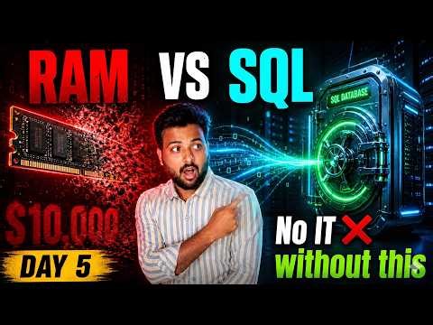 Day 5: RAM vs. Databases | How Tech Giants Store Data Permanently (SQL Basics)