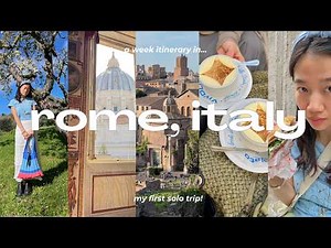 Italy Travel vlog 🇮🇹 ultimate solo trip, tour Rome, what i eat in a week, Vatican City, Colosseum