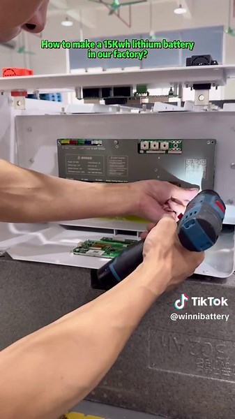 ASMR Assembly of 15 kWh Lithium Solar Batteries