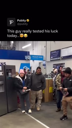 Pubity on Instagram: "🤣 A simple trip to Lowe’s turned unforgettable when this guy unexpectedly won a store contest. What started as an ordinary shopping day quickly became a moment of pure excitement, laughter, and disbelief. His reaction says it all — sometimes the best surprises come when you least expect them. Moments like these remind us that joy doesn’t always come from big plans. A small win, a cheerful crowd, and a little luck can turn an everyday place into a memory worth celebrating.