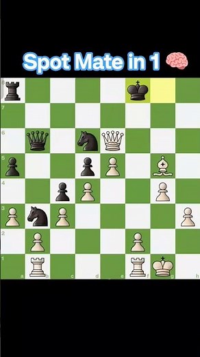 Spot Mate in 1 🧠 #chess #checkmate