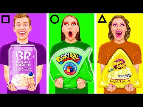 Geometric Shape Food Challenge | Funny Kitchen Hacks by TeenTeam Challenge