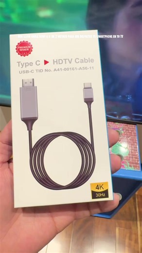 Cable HDMI tipo C para conectar tu smartphone a la TV