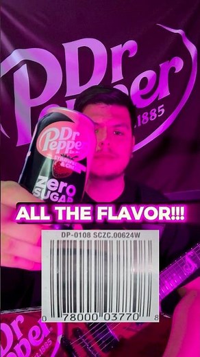 Turned a Dr Pepper Strawberries & Cream Zero barcode into a riff! ‪@drpepper‬ #drpepper #metal #viral