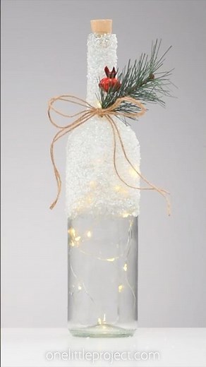 Snowy Christmas Wine Bottles 🍾 ❄️