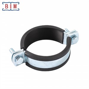 [Hot Item] Galvanized Channel Pipe Conduit Beam Clamp with Rubber and Bolts