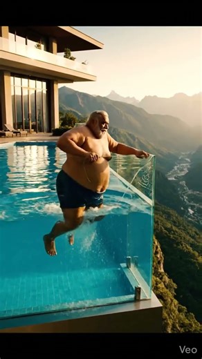 INFINITY FAIL: Fat Senior Smashes Pool Glass and Plummets! (OFFC Vacation Disaster)