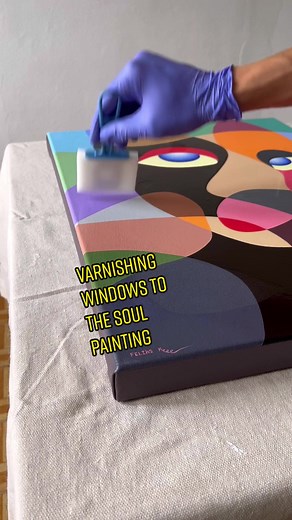 Varnishing Windows to the Soul Painting