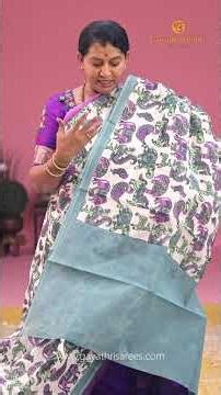 Pure Cotton Finlay Organdi Print SAREES | #GayathriReddy |